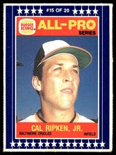 Cal Ripken Jr. 1986 Burger King All-Pro Series #15 Baltimore Orioles FREE SHIP