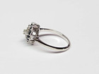 LOVELY 13k White Gold Natural Blue Sapphire & Diamond Heart Cluster Ring Sz 7 — photo 7