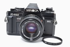 Minolta X-700 35mm SLR Film Camera Black +50mm f/1.7 Lens Used