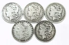 *LOT OF 5 MIXED DATE MORGAN SILVER DOLLARS* NR #G3833