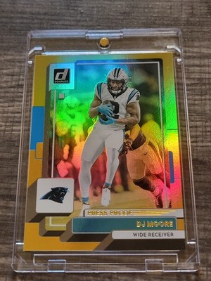 D.J. Moore   Rare Refractor Gold Holo Investment Card Non Auto Sp Panthers 