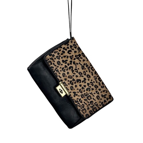 Fossil Leather Pony Calf Hair Leopard Leopard Memoir Wristlet Clutch Purse - Imagen 8 de 8