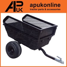 ATV Quad Tipper Trailer with Mesh Sides for Yard Manure Landscaping and Hay