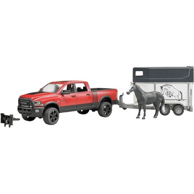 bruder PKW Modell Dodge RAM 2500 Power Wagon mit Pferdeanhänger Fertigmodell ...