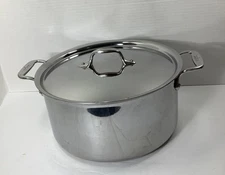 All Clad Large Cooking Stock Pot With Lid Stainless Steel 8 Quart  