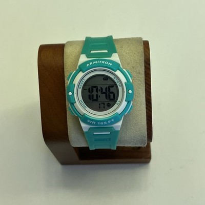 Women's ARMITRON Pro Sport Bright Green & White Digital LCD Chrono Watch 45/7110