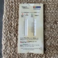Weight Watchers 123 Success Points Finder Slider Calculator Card Stained