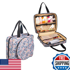 Portable Square Cross Stitch  Embroidery Project Bag - Organizer for Supplies
