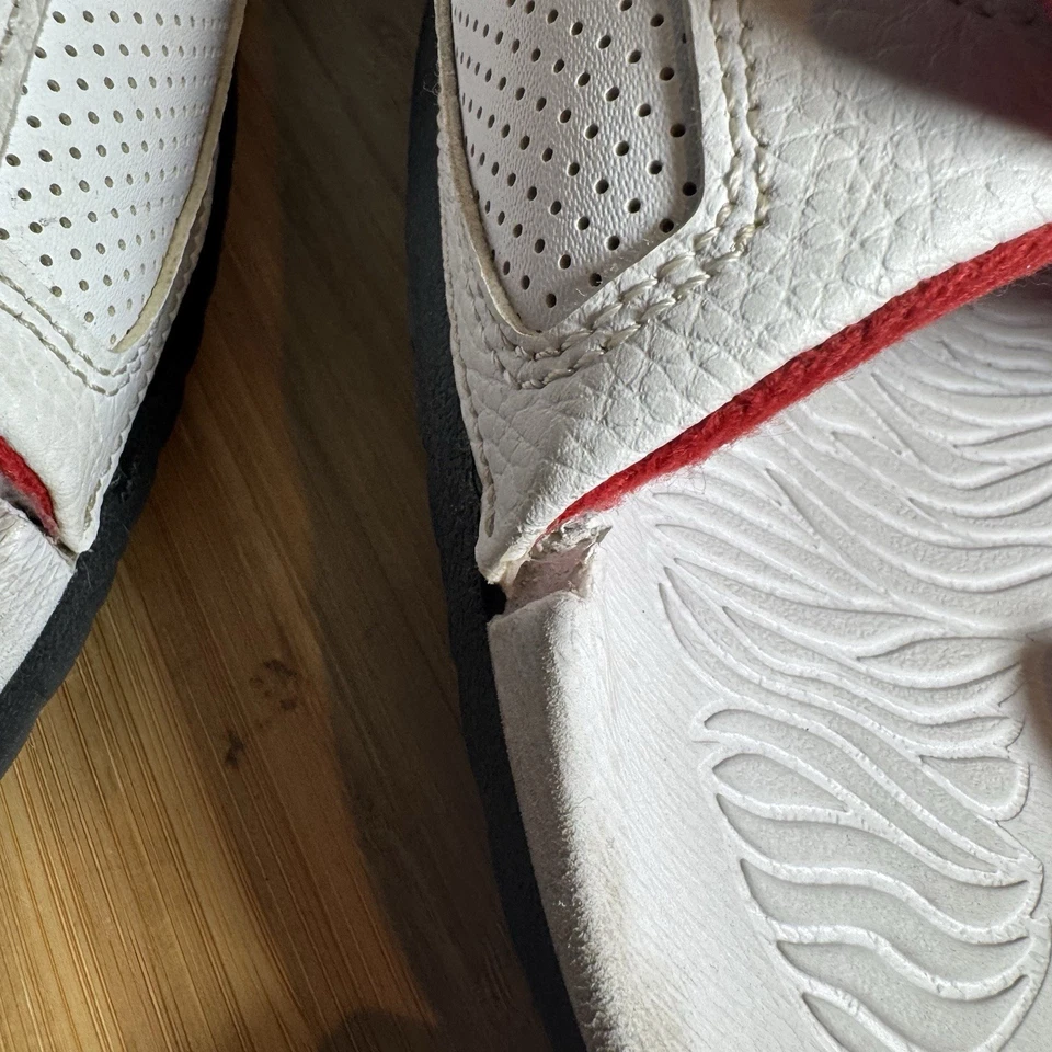 Jordan Hydro 3 Retro Hombre Talla 12 Rojo Universitario Blanco Negro 854556-103 Foto 4 de 4