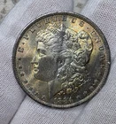 1884-o $1 Morgan Dollar Stunning Rainbow Toned High Grade Uncirculated!! WOW! C6