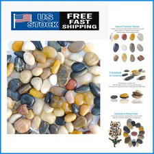 2 LB Aquarium Gravel River Rock - Natural Polished Decorative Gravel, Small...
