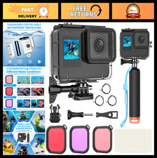 Waterproof Diving Housing for GoPro Hero 13/12/11/10/9 - 60M/196FT Underwater Ca