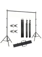 Adjustable Metal Backdrop Stand 10x7ft Black Balloon Arch Frame