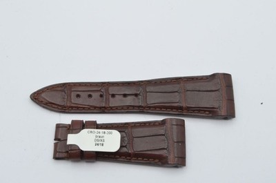 ULYSSE NARDIN LEDER ARMBAND 24MM FÜR DORNSCHLIESSE 18MM 24-18 BRAUN XS