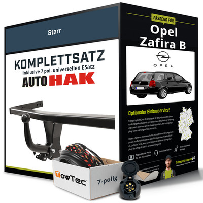 Für OPEL Zafira B Typ A05 Anhängerkupplung starr +eSatz 7pol uni. 07.2005-jetzt