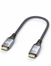 4K Mini HDMI to Mini HDMI Cable 1FT, 4K 60Hz, 2K 120Hz, 1080P, HDR, ARC, 3D