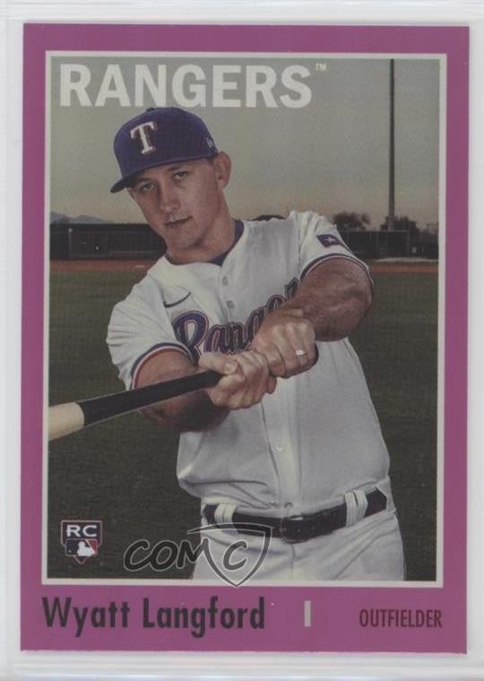 2024 Topps Archives 1970 Topps Pink Foilboard Wyatt Langford #199 kk4