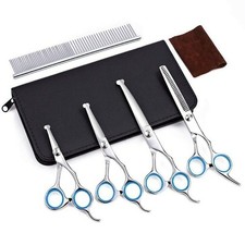 Pet Dog Grooming Scissors Stainless Straight Curved Thinning Shears Trimmer Kits