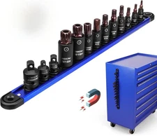 Triple-Square Spline Bit Socket Set: 13-Piece Set with Magnetic... 