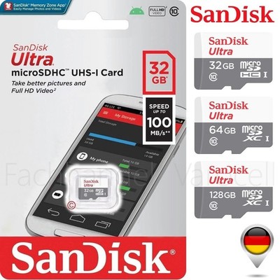 SanDisk Ultra micro SD Speicherkarte 16GB 32GB 64GB 128GB 256GB