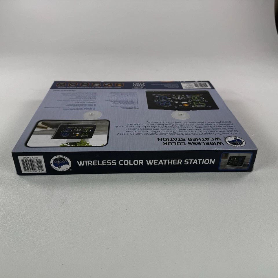 La Crosse Technology Wireless Forecast Station with Colored LCD C85845 New - Image 4 of 4