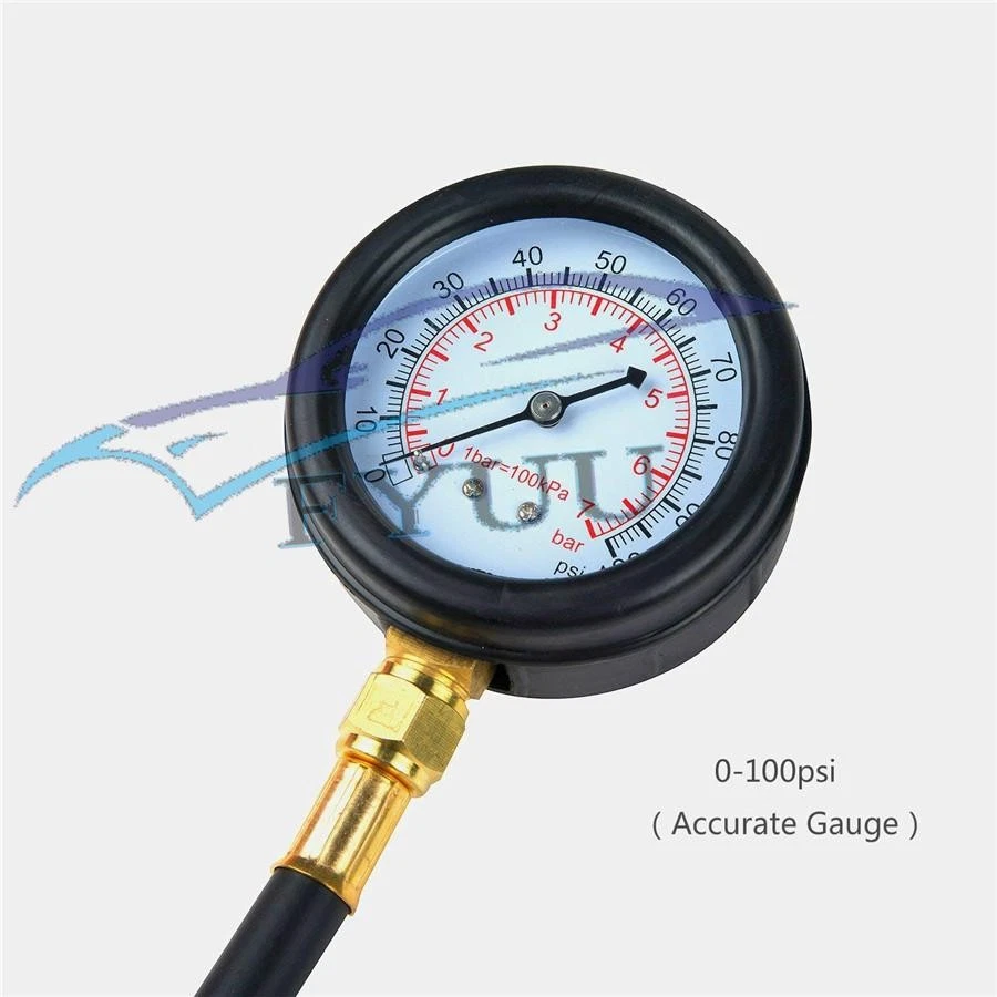 Universal Car 0-100PSI Fuel Injection Pump Pressure Injector Test Pressure Gauge - Image 4 of 4