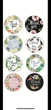 40pcs Thank You Floral Stickers 1 Inch Small Business Envelope Seals