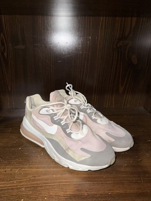 Nike Air Max 270 React Womens Athletic Sz 10 Plum Chalk Stone Shoes CI3899-500