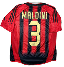 maglia calcio vintage AC Milan Maldini Adidas 2004 2005 Opel Climacool XS