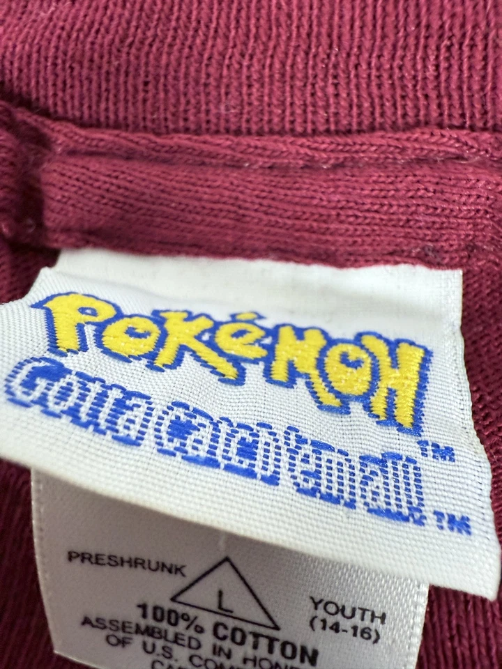 Camiseta Pokemon Gotta Catch Em All Juvenil L Oficial Nintendo Vintage Hombre’s S  Foto 3 de 4