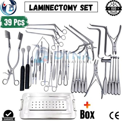 Laminectomy Instruments Complete Set of 39 Pcs Spine Orthopedic Instrument + Box