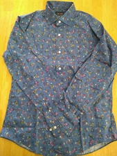 NWOT Brooks Brothers Golden Fleece Blue Floral 15.5-33 Medium MSRP $225