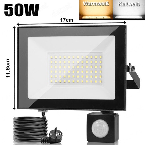 Foco de inundación LED con detector de movimiento luz exterior faro con enchufe DE - Imagen 17 de 18