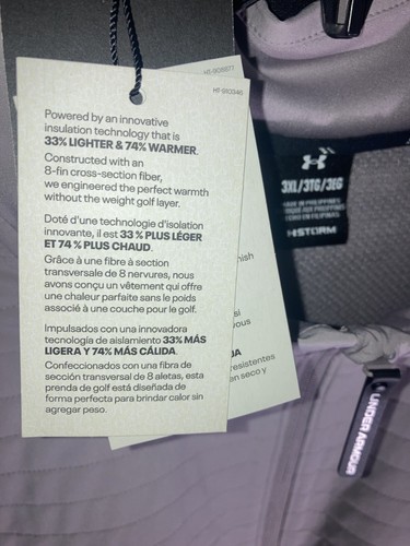 Under Armour 3XL Golf Drive Pro Storm Lightweight Jacket Tetra Grey - Picture 6 of 6