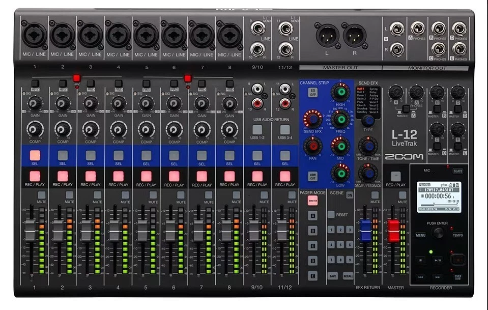 ZOOM LiveTrak L-12 Digital Mixer 12ch Live Trak USB Audio Interface JP BRAND NEW - Image 2 of 4