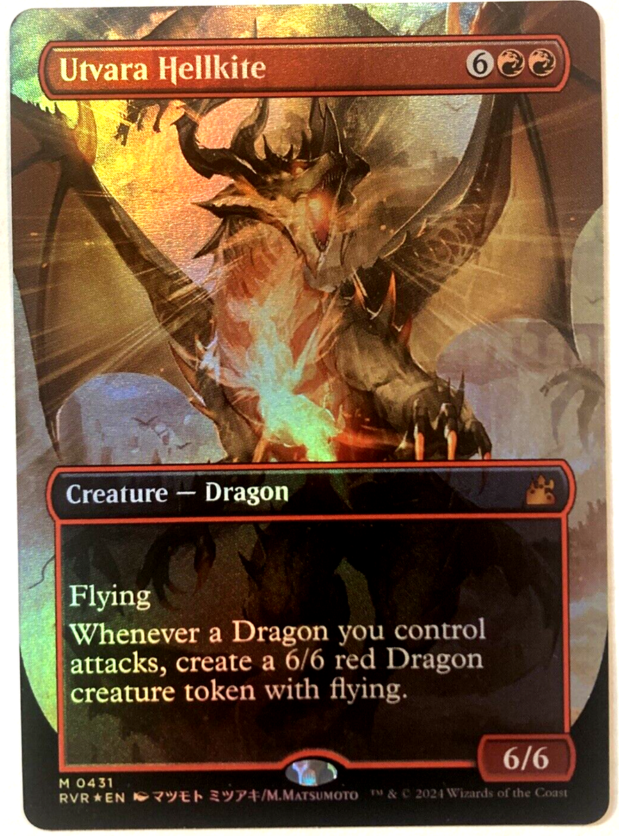 Mtg Eureka MTG Magic Card - Utvara Hellkite (Mythic Rare) From Return To  Ravnica Set - Lightly Played Magic The Gathering Card, image size:889x1200