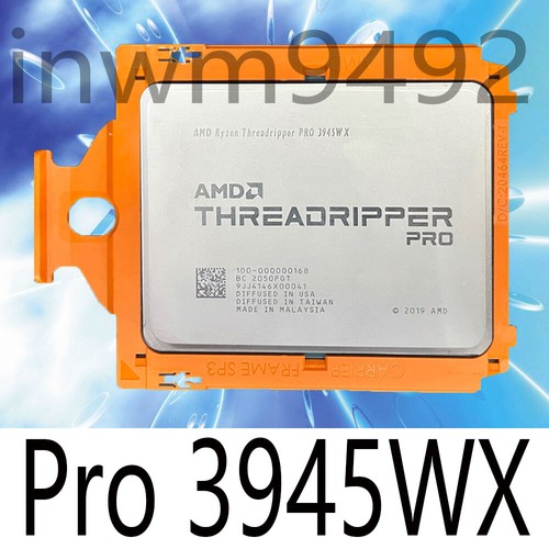Unlocked AMD Ryzen Threadripper Pro 3945wx 12 Core 4.0ghz swrx8 CPU