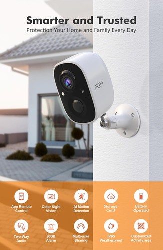 Dzees CG6 Outdoor Camera Wireless (2-Pack) - New Open Box - Picture 4 of 10