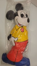 Vintage Mickey Mouse Hand Sewn Stuffed Plush Pillow Doll New In Plastic