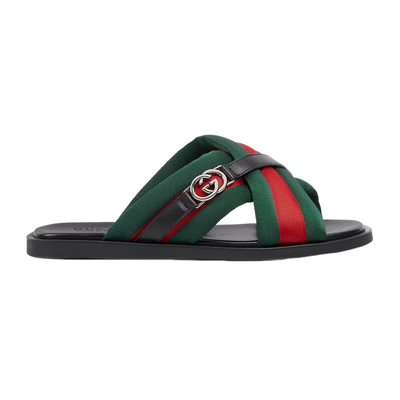 AUTHENTIC Gucci Interlocking G Black and Red Slides with Green Stripe s-l400.jpg main image 2