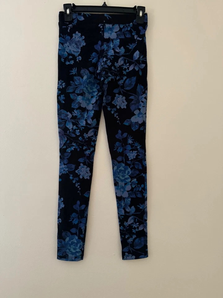 Leggings para mujer Express azules y negros florales talla XS Foto 2 de 3