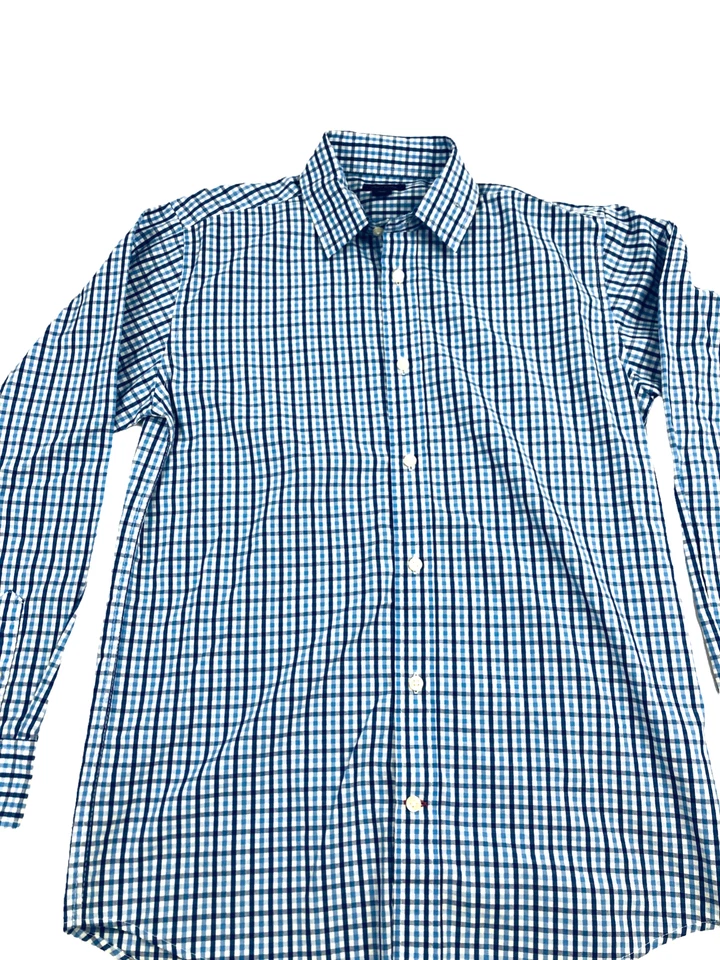 Camisa Tommy Hilfiger Juvenil Grande Abotonada - Cuadros Azules, Talla 16 Foto 2 de 4