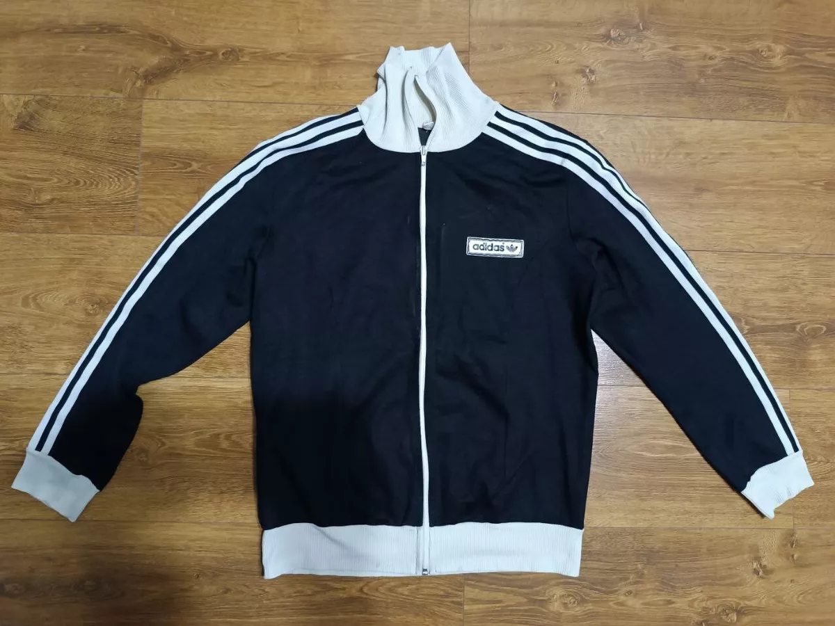 Vintage Adidas 80s Track Jacket Made in Austria (dark Black)