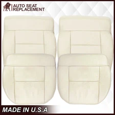 2004 Ford F-150 Lariat Leather Replacement Seat Covers In Light Parchment Tan