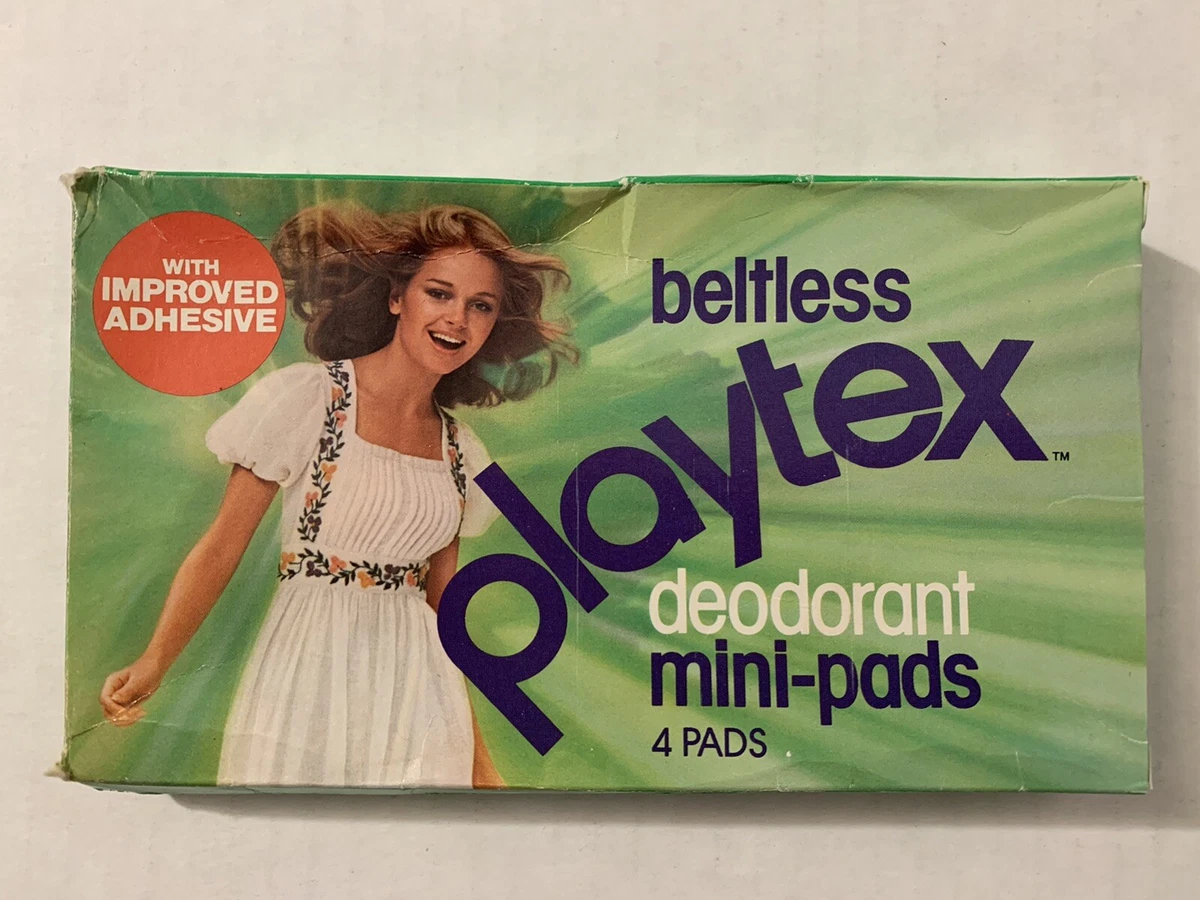 Vintage 1975 Playtex Beltless Deodorant Mini Pads 1 Count Feminine