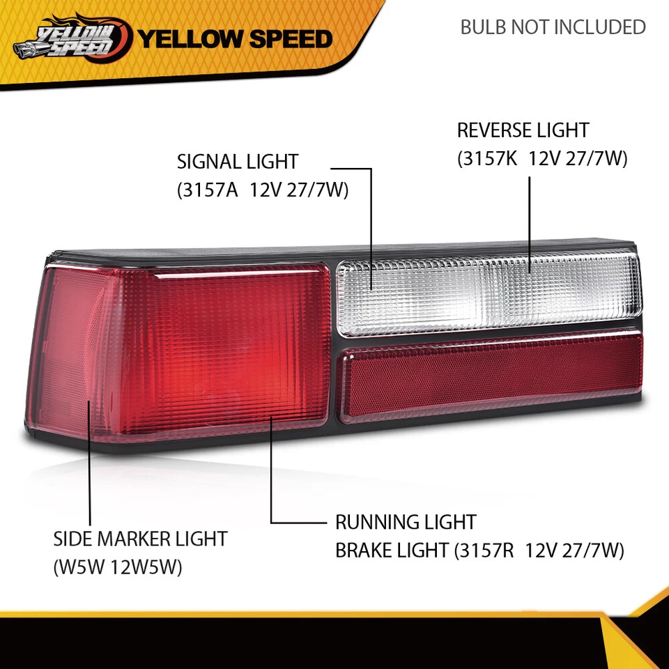 Juego de luces traseras luces traseras luces de freno aptas para Ford Mustang 1987-1993 Foto 3 de 4