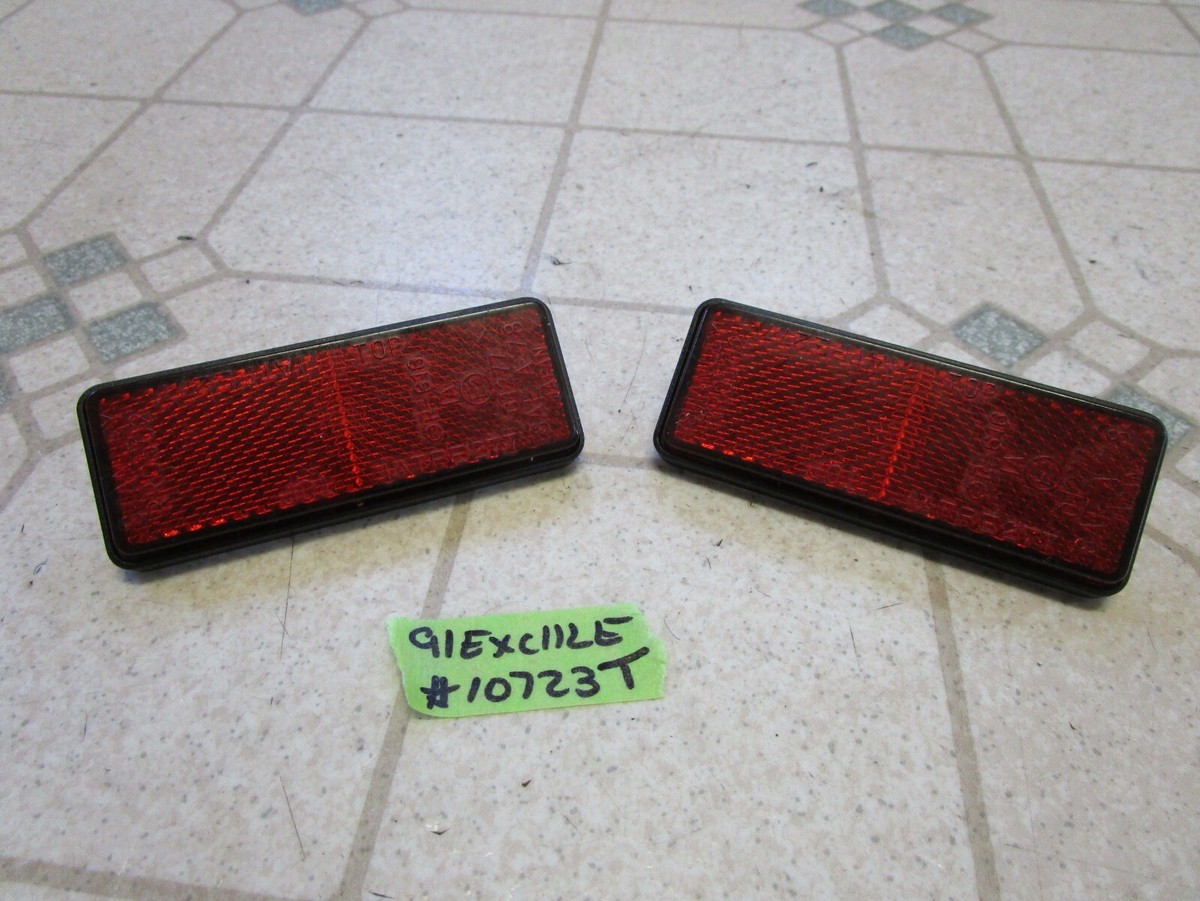 91 Yamaha Exciter II 570 LE L/C Snowmobile Red Tunnel Reflectors
