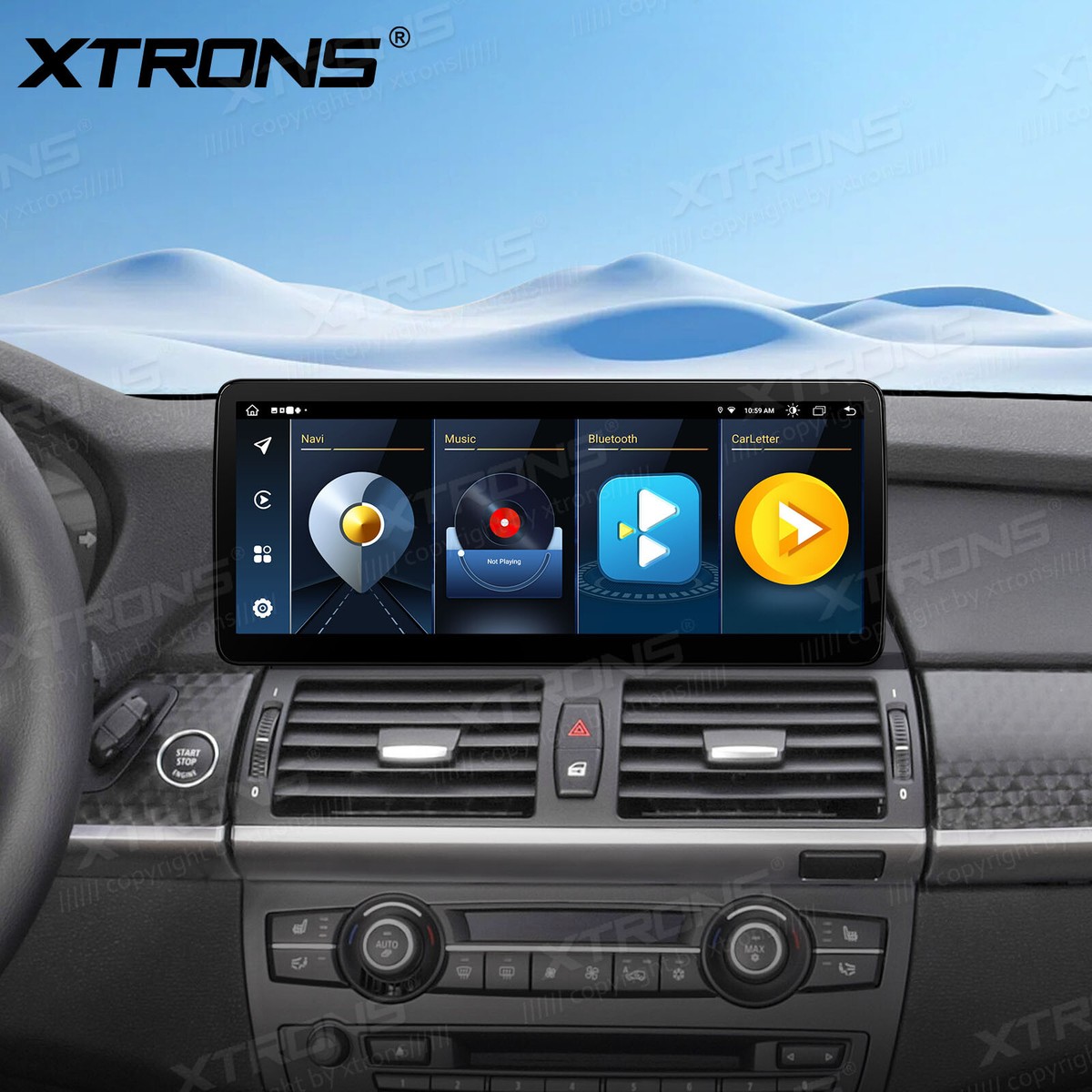STEREO AUTO WIRELESS Carplay Android auto 10,25 pollici per BMW X5 E70