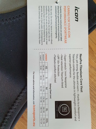 Icon titanium core neo pro vest. Para remar / kayak / remo, etc. Hombres. - Imagen 6 de 6