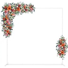 6.6FT Square Wedding Arch Backdrop Stand Heavy Duty Props Flower Rack Background